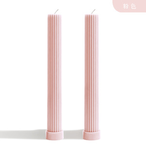 Long Stem Morandi Color Tooth Shaped Cylindrical Candles Smokeless Odorless Color Taper Candles Wholesale For Home Decor - Product Image 6
