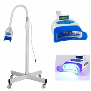 Promosyon diş profesyonel led taşınabilir lazer mobil diş beyazlatma makinesi ile 10 led mavi ışık