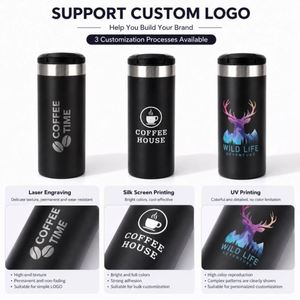 Custom 350ml 500ml Reusable Coffee Cup Tea Insulated Tumbler Drinks 12oz 16oz Straight Bottle Stainless Steel Vacuum Travel Mug - Product Image 5
