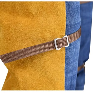 Delantal de pierna dividida de cuero de soldadura de alta resistencia, ropa de trabajo resistente al calor y a las llamas, delantal de <span class=keywords><strong>soldador</strong></span> de seguridad - Product Image 6