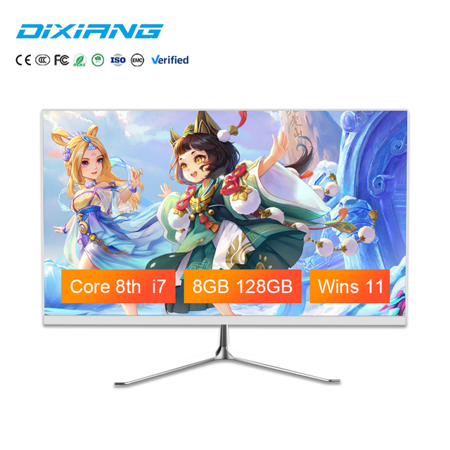 Factory Direct Ultra-thin Narrow Desktop All-in-one Computers 23.8 Inch 8th Intel Core I7 8GB RAM 128GB SSD Gamming Pc Computer
