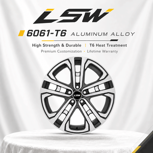 LS8123 5x112 5x120 5x114.3 18‑22 นิ้ว, 6061‑T6 ล้ออะลูมิเนียมฟอร์จสีเทากันเมทัลหน้าเจียรสำหรับรถยนต์ BMW Audi Mercedes - Product Image 4