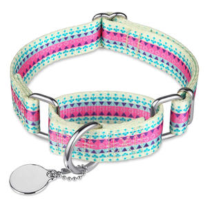 Collar de perro integrado, logotipo de patrón personalizado, etiqueta de Metal ajustable, fábrica al por mayor - Product Image 1