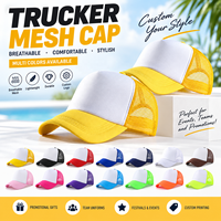 Casquettes de baseball vierges pour sublimation, casquettes en maille, casquettes de camionneur pour impression par transfert thermique, cadeaux de fête