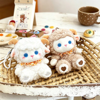 Peluche Mouton en Coton Doux et Adorable 16cm, Poupée Mouton Kawaii avec Voile en Dentelle et Nœud pour Machine à Pinces, Vente en Gros