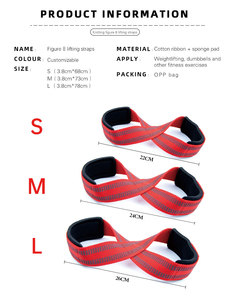 MKAS Figura 8 Muñequeras con Logotipo Personalizado, Muñequeras para Levantamiento de Pesas, Entrenamiento de Gimnasio, Correas de Levantamiento - Product Image 2