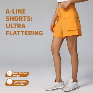 Shorts de yoga d'entraînement actifs légers et confortables pour femmes <span class=keywords><strong>Grande</strong></span> poche pour la course en plein air en été Tailles grandes disponibles - Product Image 2