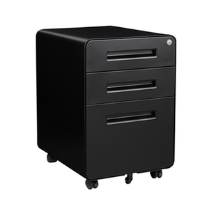 Minimalist Black 3 Drawer Metal Filing <b>Cabinet</b> with Key <b>Lock</b> password-protected Home Office Bedroom School Storage Furniture - Product Image 1