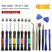 Kit de réparation pour téléphones mobiles Apple et Android, tournevis de précision multifonction 16-en-1, ensemble d'outils de démontage