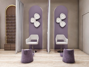 Hair Nail Beauty Salon Interior Design Service Custom Vertical Display Stand and Wave Contour Showcase Shopfitting - Product Image 2