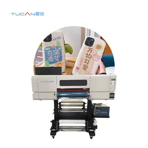 UV LED Sticker Printer XP600/i3200 Print Heads Uv Printer Machine Uv Dtf Printer With Laminator