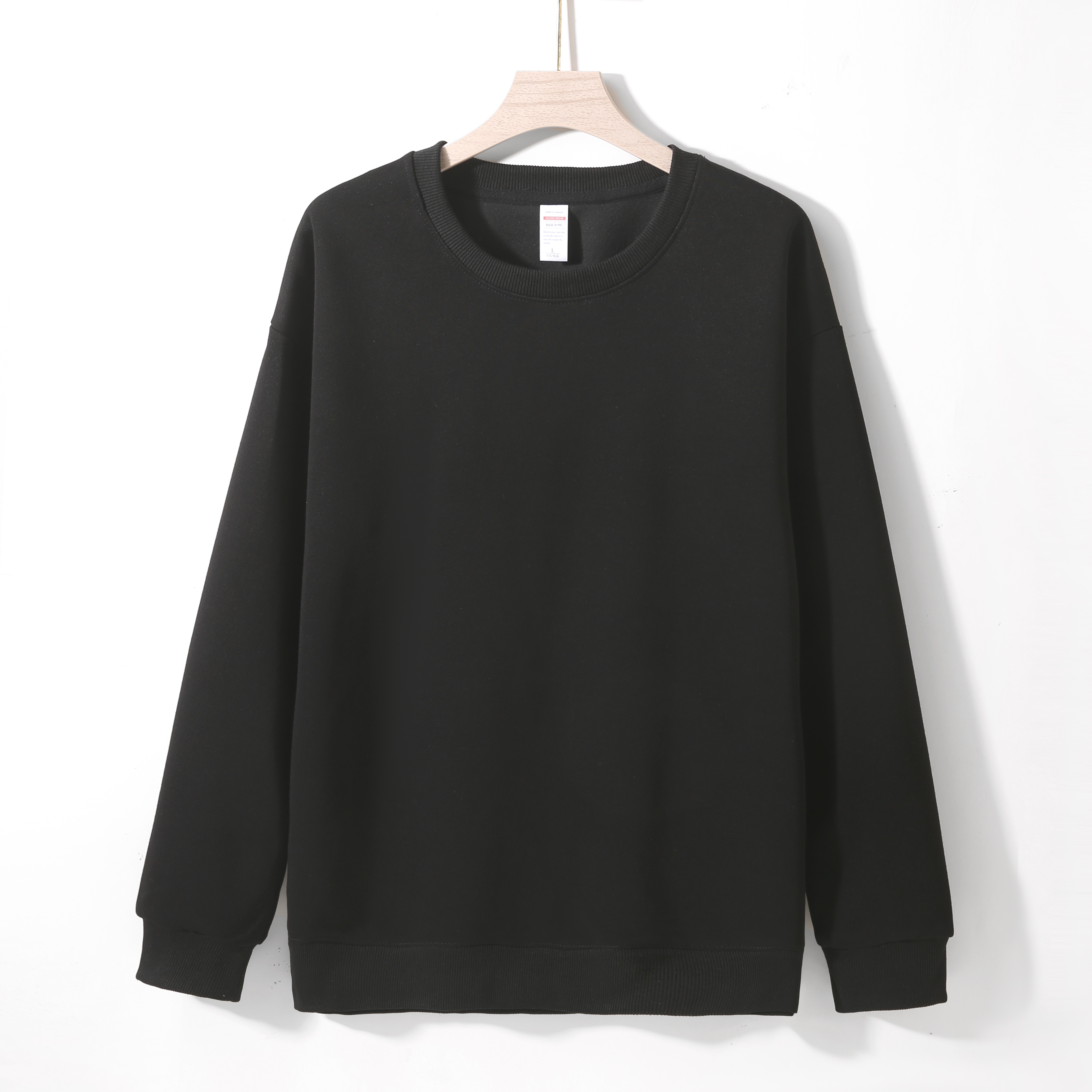 Black-Parent-child cotton T-shirt with round neck