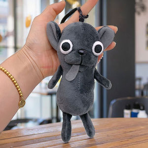15Cm Chihuahua Pluche Sleutelhanger Knuffels Chinese Kuif Hond Zachte Chihuahu Hond Pluche Pop Rare Grappige Poppentas Opknoping Speelgoed - Product Image 1