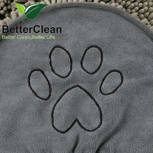 Serviette pour chiens en microfibre ultra absorbante, séchage rapide, sans peluches, épaisse, extra large, avec poches confortables pour les mains, lavable en machine - Product Image 3