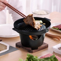 Mini Barbecue Portable sans fumée en fonte et charbon de bois