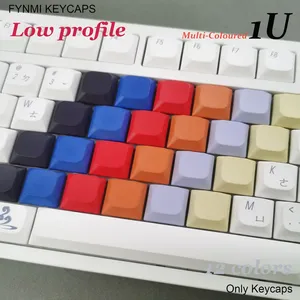 Teclas Fynmi de Perfil Bajo con Sublimación de Tinta Multicolor (12 Colores) 1U para Interruptores Keychron Gateron Kailh MX - Product Image 1