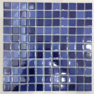 Modern European Style Porcelain Ice Crack Mosaic Tiles Glazed For Bathroom Outdoor Swimming Pool And Background Wall Or Floor