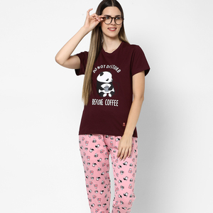Las mujeres impresa diseño de la ropa de dormir de algodón de primera calidad - Product Image 1