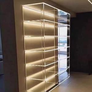 Thời trang hiện đại Giày showroom Backlit thiết kế trang trí bán lẻ Wall Mount hiển thị Kệ chiếu sáng Acrylic Sneaker kệ cho giày - Product Image 2