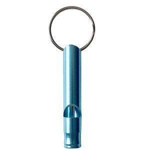 Sifflet de survie en alliage d'aluminium, 45x10mm, porte-clés multicolore durable pour le camping, la randonnée, équipement de sécurité - Product Image 2