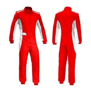 Top high quality Polyester fiber fabric new ventilated and breathable solid color adult kart racing suit