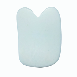 Produits de massage facial, logo personnalisé, prix bas, couleur blanche naturelle, jade Xiuyan Gua Sha pour le nez - Product Image 1