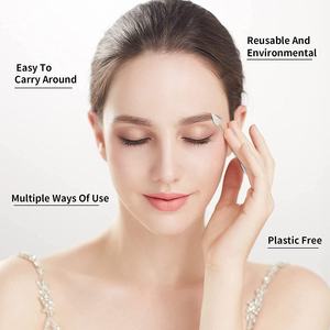 Bâtons d'oreille en bambou réutilisables à Double tête portables directs d'usine - Product Image 4