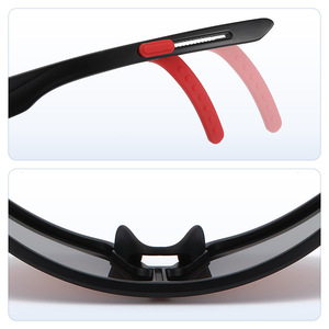 Lunettes de sport pour cyclisme, verres miroir UV400, coupe-vent, sangle réglable, monture complète 7002 - Product Image 3