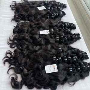 Paquetes de tejido de cabello lacio vietnamita, proveedores de cabello humano de templo indio crudo rizado recto ondulado - Product Image 6