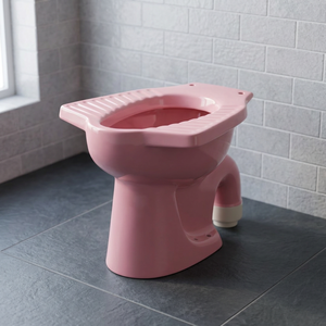 Cuvette de toilettes WC occidentale en céramique de porcelaine, couleur magenta, style anglo-indien, pour salle de bain, sanitaires - Product Image 3