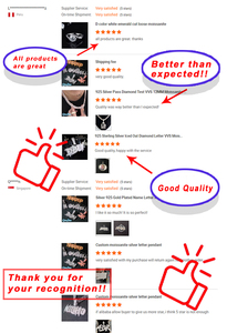 Mặt dây chuyền bạc 925 mạ vàng đính đá moissanite toàn bộ, khắc chữ tùy chỉnh với kim cương, phong cách hip hop, charm moissanite tùy chỉnh - Product Image 6