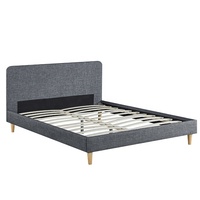 Tête de lit en cuir matelassé avec tissu souple, robuste et bon marché, assemblage facile, cadre de lit rembourré