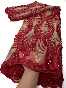 Or dentelle tissu africain maille Tulle paillettes dentelle broderie nigérian <span class=keywords><strong>français</strong></span> Tulle dentelle tissu pour robe <span class=keywords><strong>de</strong></span> soirée <span class=keywords><strong>de</strong></span> mariage 0001 - Product Image 2