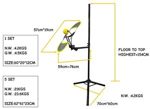 Entraîneur de Topspin pour Pickleball, Rebondisseur Réglable à 360° pour l'Entraînement Professionnel, Aide à l'Entraînement au <span class=keywords><strong>Tennis</strong></span> pour le Spin, le Volley et le Stroke - Product Image 3