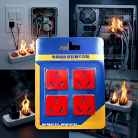 Autocollant ignifuge activé par la chaleur pour multiprises, protection anti-feu auto-activante pour prises et fiches électriques
