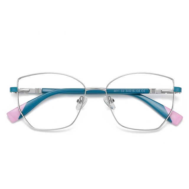 New ultra Light Women's Adjustable Prescription Glasses Trendy Retro Metal Frame Anti Blue Light Glasses