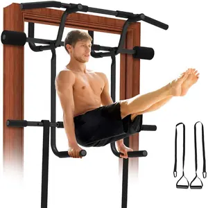 Wellshow Sport Pull Up Door Bar Chin Up Cửa Sức Mạnh Đào Tạo Với Dip Bar Đa Phòng Tập Thể Dục Pro Treo Thiết Bị Tập Luyện Huấn Luyện Viên