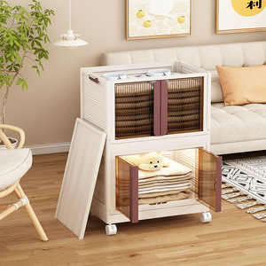 Bacs de rangement pliables empilables de grande capacité Conteneur pliable Organisateur <span class=keywords><strong>Cube</strong></span> Étagère d'armoire de rangement de cuisine en acier au carbone - Product Image 4