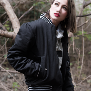 Chất Lượng Cao Màu Đen Bóng Chày Máy Bay Ném Bom Chuyến Bay Áo Khoác Mềm Lót Mới Mùa Xuân Windproof Varsity Áo Khoác Nam Bán Buôn Thấp Moq - Product Image 2