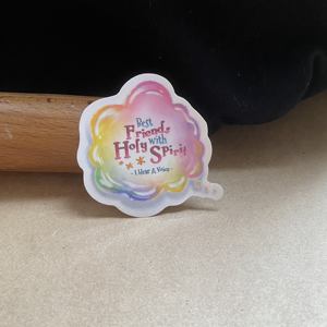 Feuille d'autocollant adhésif de logo découpé à l'emporte-pièce personnalisé de haute qualité étiquette en vinyle auto-adhésif brillant UV PET/PP/PVC imperméable pour les entreprises - Product Image 1