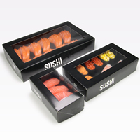 Boîte à sushi écologique à emporter, boulangerie, gâteau de sushi, mochi, papier kraft, accepte avec fenêtre