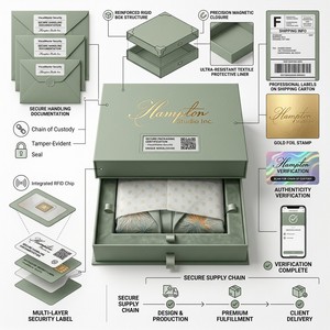 Completo Tre Pezzi da Donna con Bolero Corto Ricamato, Pantaloni a Gamba Larga, Elegante per Ufficio, Verde Salvia e Oro, Lussuoso Personalizzato Jinyuan - Product Image 6