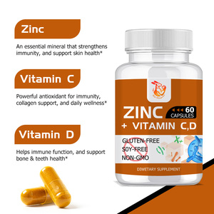 Capsules personnalisées de zinc + vitamines D3 et D, conformes aux normes d'exportation, pour renforcer la fonction immunitaire avec baies d'églantier pour adultes - Product Image 5