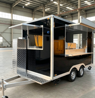 Camionnette de vente de crème glacée Aobote avec logo personnalisé, résistante à la rouille, équipement de cuisine complet, nettoyage facile, utilisation en extérieur