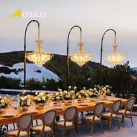Zeitgenössische Luxus Kristall Kronleuchter für Hochzeit Außen beleuchtung Elegante Drop Light Anhänger Dekor für Hochzeiten & Events