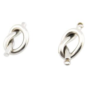 Composants de bijoux en acier inoxydable en forme de nœud cœur pour bracelets et colliers DIY, style OL tendance, finition lisse - Product Image 5
