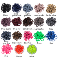 Leeons Vente en gros 100 pièces Élastiques à cheveux en nylon sans couture, solides et élastiques, 18 couleurs, Chouchous, Attaches-queue de cheval pour femmes et filles, Personnalisables