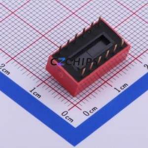 DS-06RP DIP Switch Through hole Component (THT) Switch Flat Toggle, Raised Type Single Pole Single Throw 6 2.54mm - Product Image 2