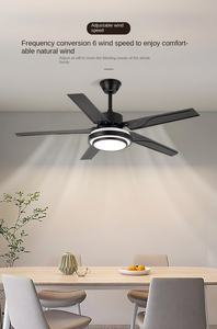 ใบพัดไม้ที่ทันสมัยสำหรับตกแต่งในร่ม DC 3CCT ห้องนอนห้องนั่งเล่นพัดลมติดเพดาน LED มีไฟ - Product Image 3