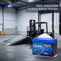 Batterie industrielle fiable 12V 120AH LFP au phosphate de fer et de lithium pour transpalette, conforme RoHS CE UN38.3 FCC, fournisseur OEM ODM